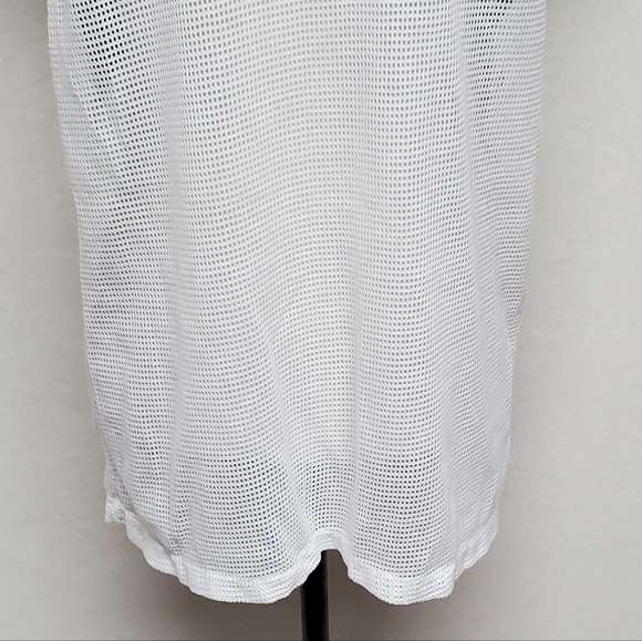 VINTAGE 1970s Bill Rodgers Blue White Mesh Sleeveless Singlet Running Sport Tank - Picture 13 of 15